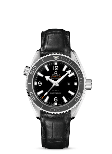Omega Seamaster Planet Ocean 600M Co-Axial 37.5 Stainless Steel / Black / Alligator